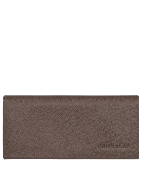 Le Foulonné Long continental wallet Taupe - Leather