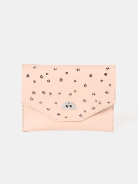 The Twist Lock Pouch - Cloud Pink with Swarovski® Crystals