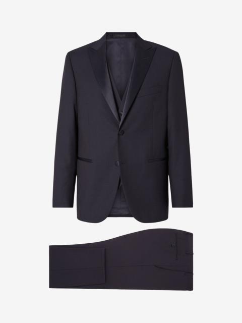 Blue wool and silk tuxedo
