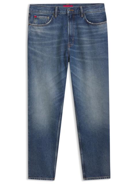 BLUE RELAXED-FIT JEANS IN EGYPTIAN-COTTON DENIM