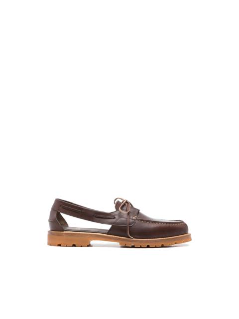 Barolo cut-out boat shoes