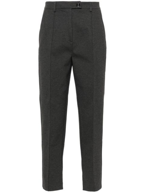slim-cut cropped trousers