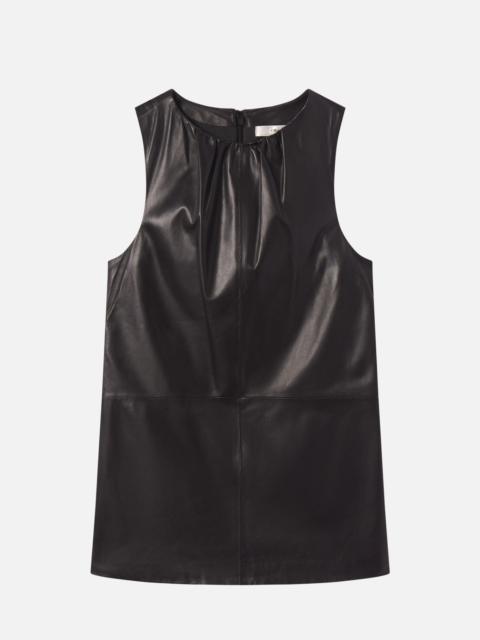 The Leather Gathered Dress
