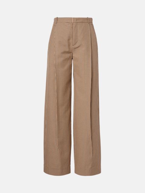 Camille cotton-blend wide-leg pants