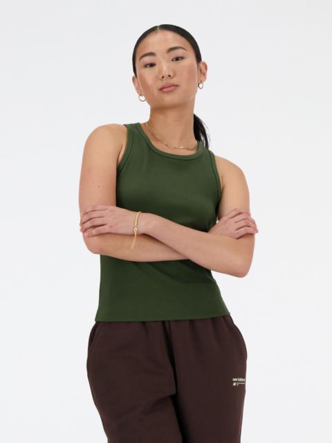 Linear Heritage Rib Knit Racer Tank