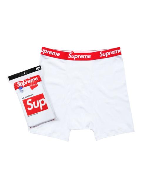 Supreme Hanes Boxer Briefs 4 Pack 'White' SUP-FW24-023-W