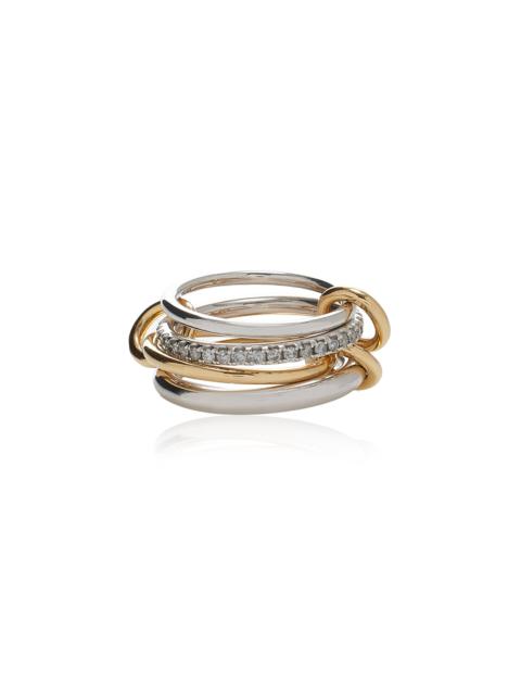 Nimbus Sterling Silver, 18K Yellow Gold Diamond Ring white