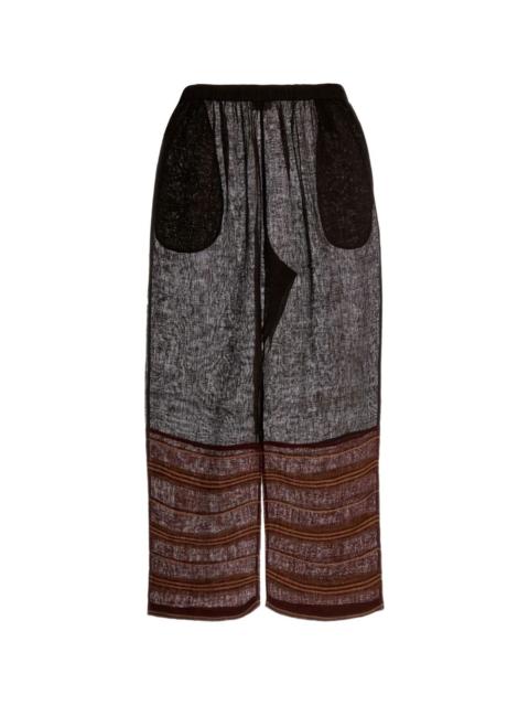 Linen striped beach pants