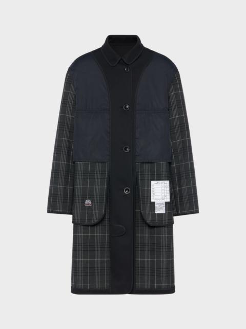 Reversible checked coat