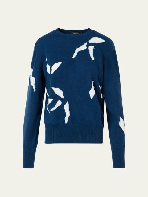 Whitecaps Intarsia Cashmere & Cotton Sweater