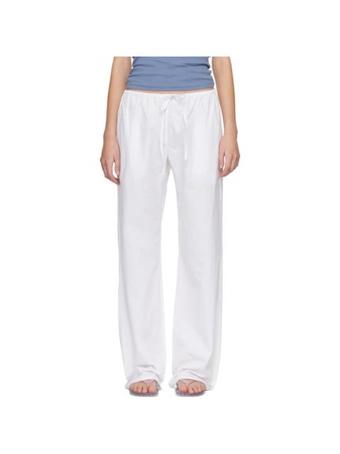White Drawcord Trousers