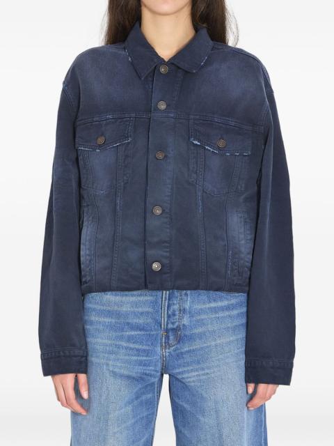 pointed-collar denim jacket