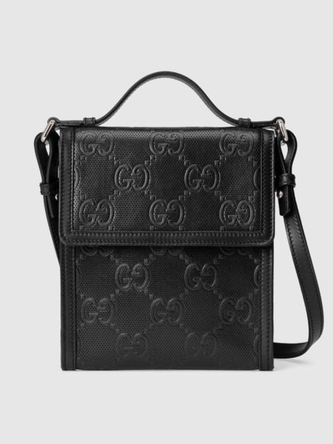 GG embossed messenger bag