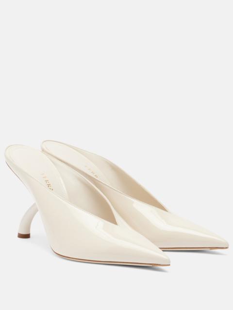 Patent leather mules