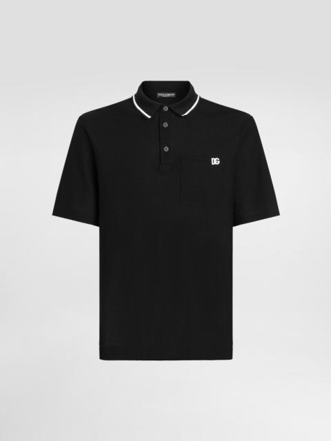 Cotton piqué polo shirt