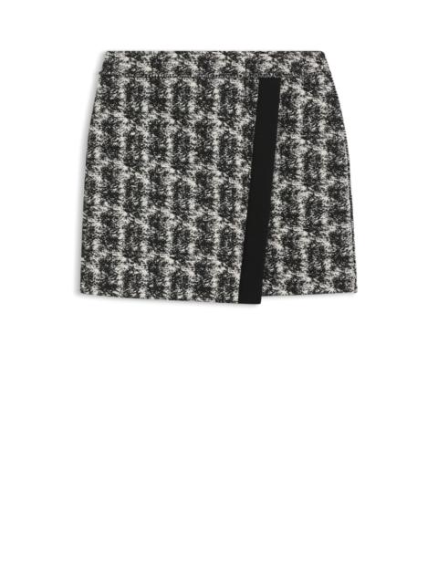MINI SKIRT IN PATTERNED FEATHER TWEED