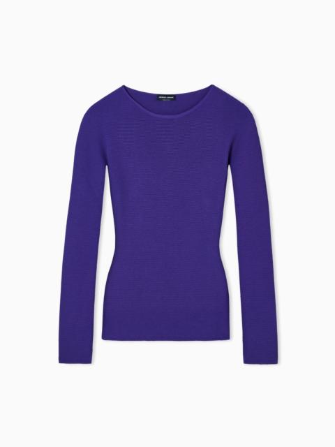 LINKS-STITCH VISCOSE LONG-SLEEVED JUMPER