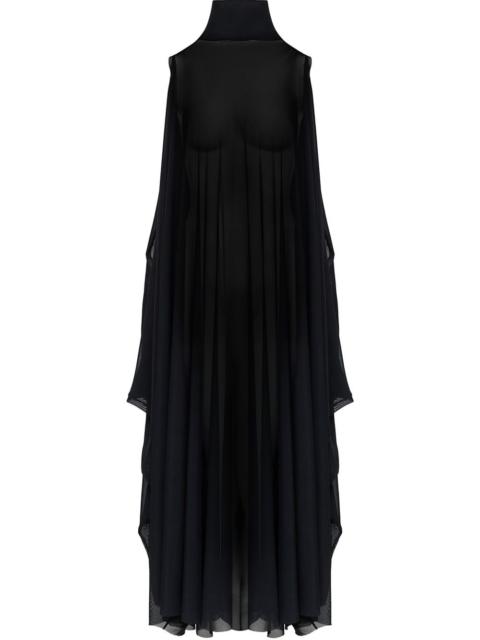 semi sheer maxi dress