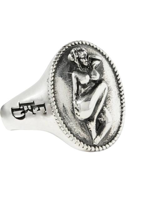 PIN UP GIRL CAMEO RING (SILVER)
