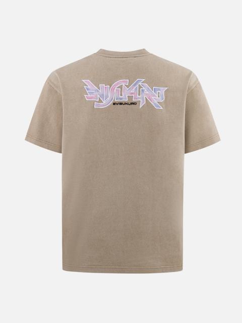 EVISUKURO Embroidery Washed Relax Fit T-shirt