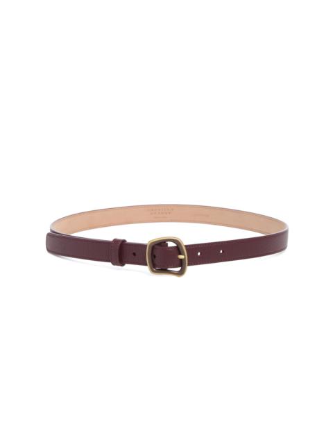 Small Simone Belt in Bordeaux Textured Leather