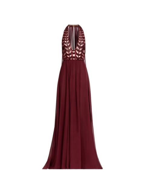 V-neck maxi dress