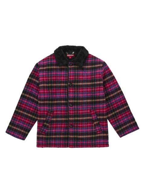 Supreme Plaid Car Coat Pink