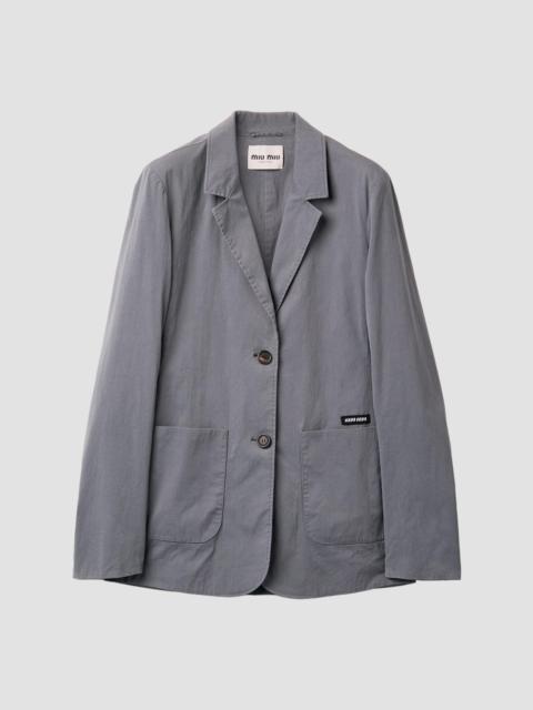 Women's Washed Stretch Poplin Jacket - Grey