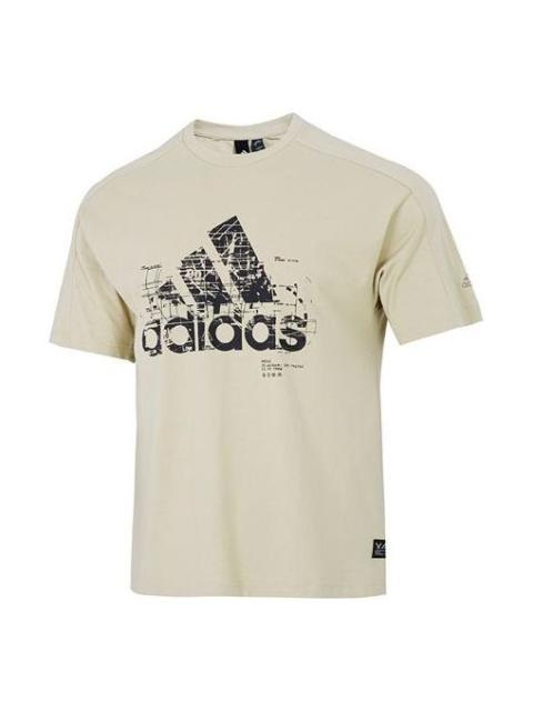 adidas M Prsve Bos Tee Athleisure Casual Sports Logo Round Neck Short Sleeve Khaki HD0049