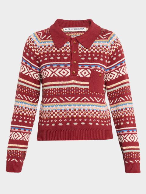 Liza Fairisle Raglan Sweater