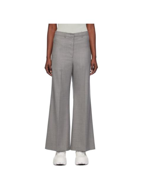Gray Wide-Leg Trousers