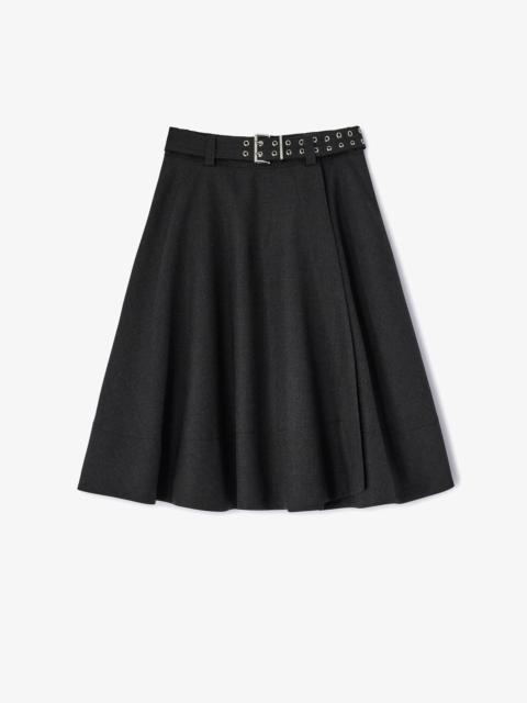 WOOL SUITING WRAP SKIRT