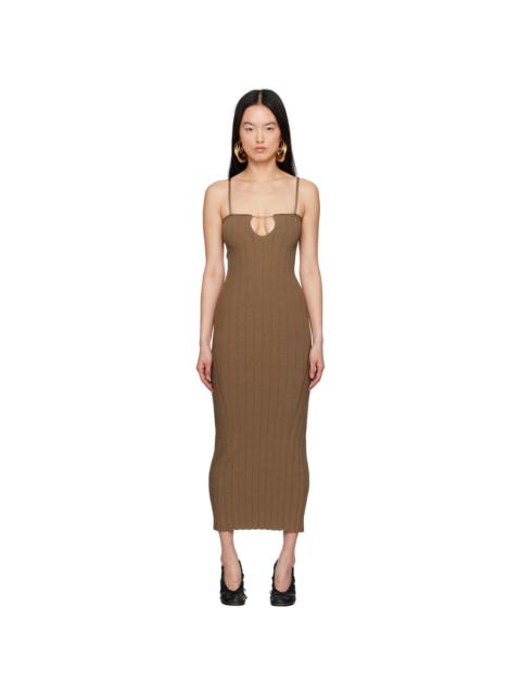 Brown 'The Sierra with straps' Midi Dress