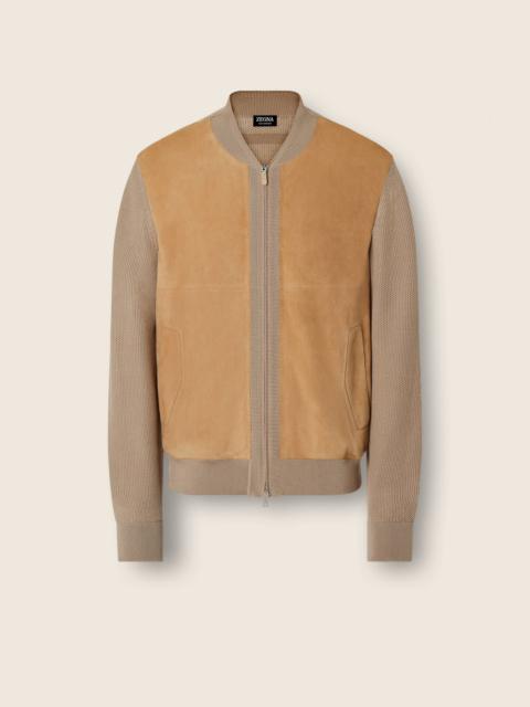 BEIGE CASHMERE BOMBER