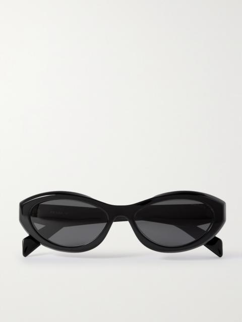 Oval-frame Acetate Sunglasses