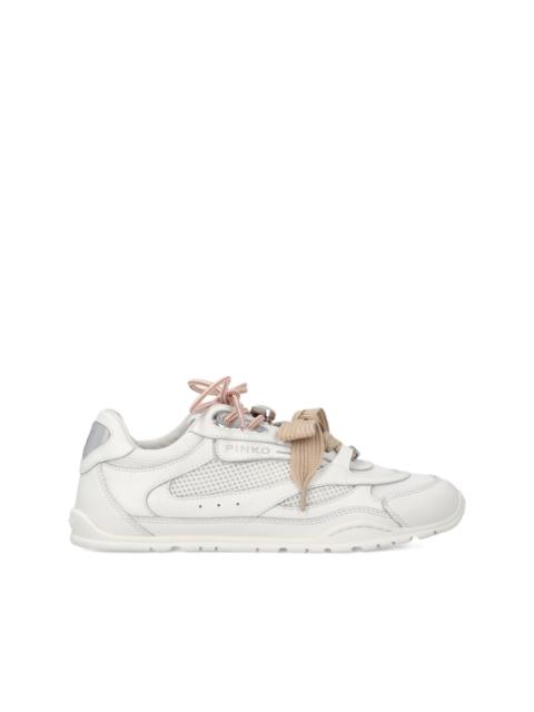 logo-lettering lace-up sneakers
