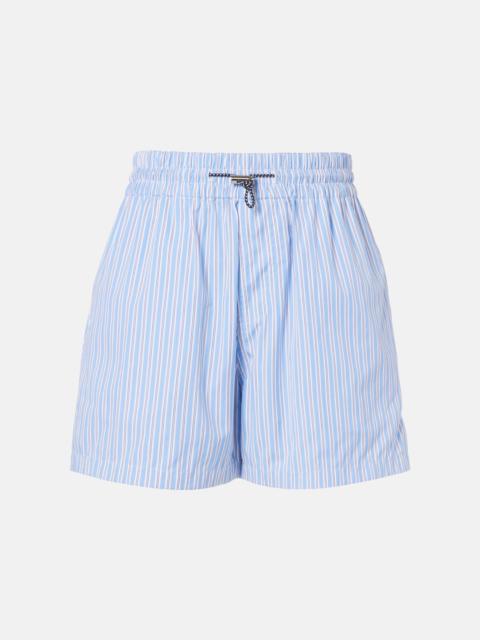 Striped cotton shorts