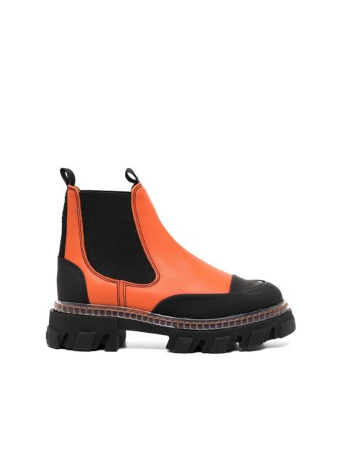 panelled ankle boots