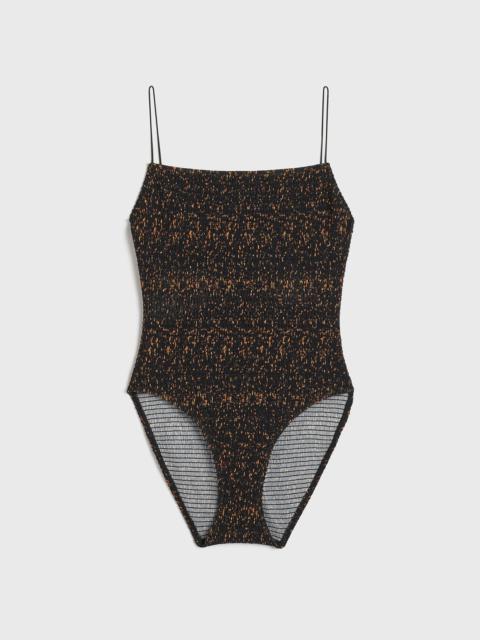 Smocked swimsuit tortoise