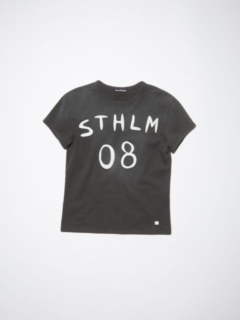 Acne Studios Patch print t-shirt - Fitted fit - Carbon grey