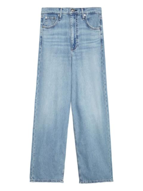 five-pocket wide-leg jeans