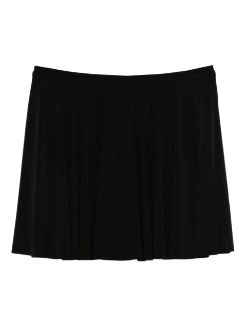 pleated mini skirt