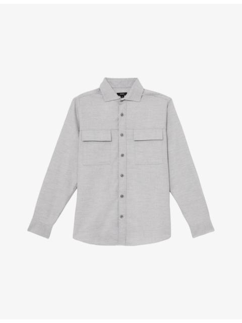 Chamber Double-Pocket Brushed Stretch-Woven Overshirt