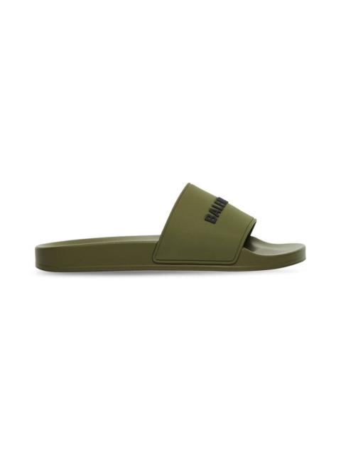 Men's Pool Slide Sandal in Kaki Green