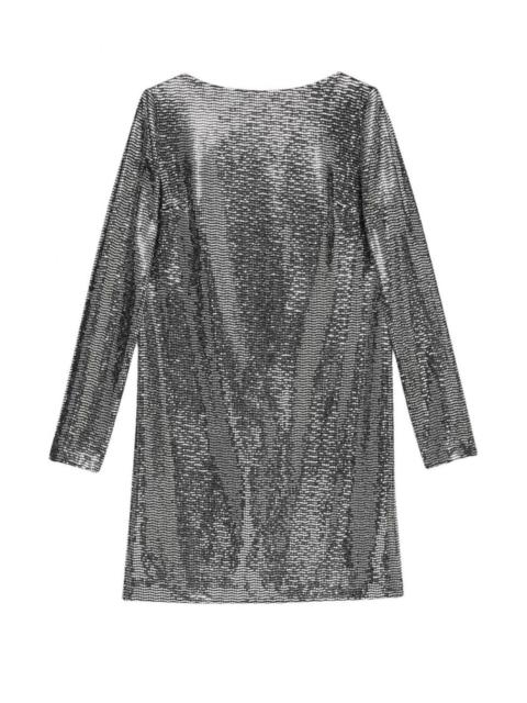 Metallic dotted jersey dress