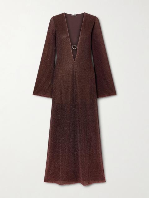 Lumière Metallic Stretch-knit Kaftan