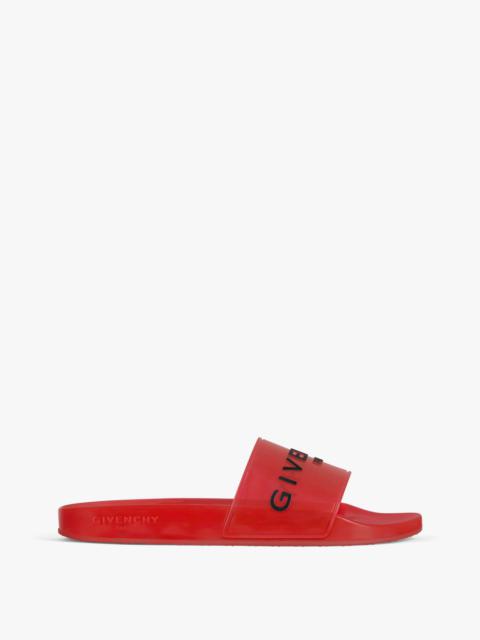 GIVENCHY PARIS FLAT SANDALS IN TRANSPARENT RUBBER