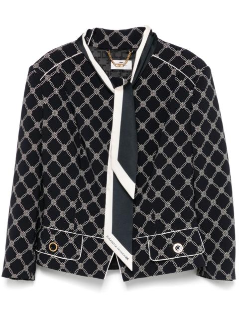 printed crepe jacket