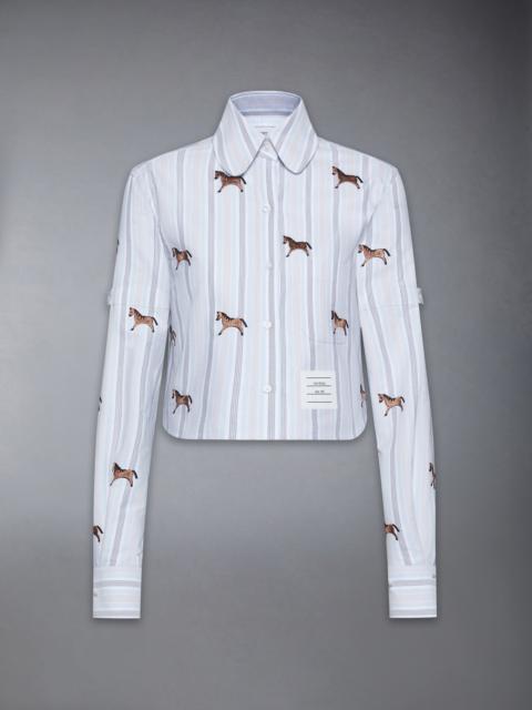 LUNAR NEW YEAR HORSE 4-BAR CROPPED OXFORD SHIRT