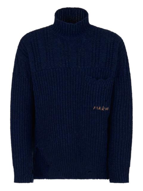 ribbed turtleneck sweater